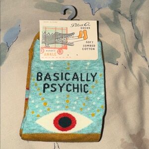 Blue Q women’s ankle socks “Basically Psychic” nylon/cotton/spandex blend